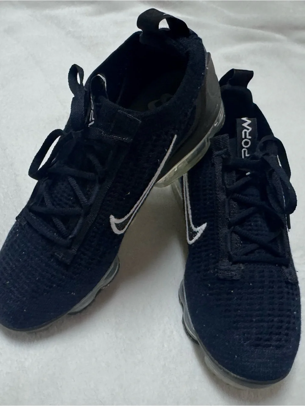 Nike Black Women's Air VaporMax Sneakers with White Swoosh
